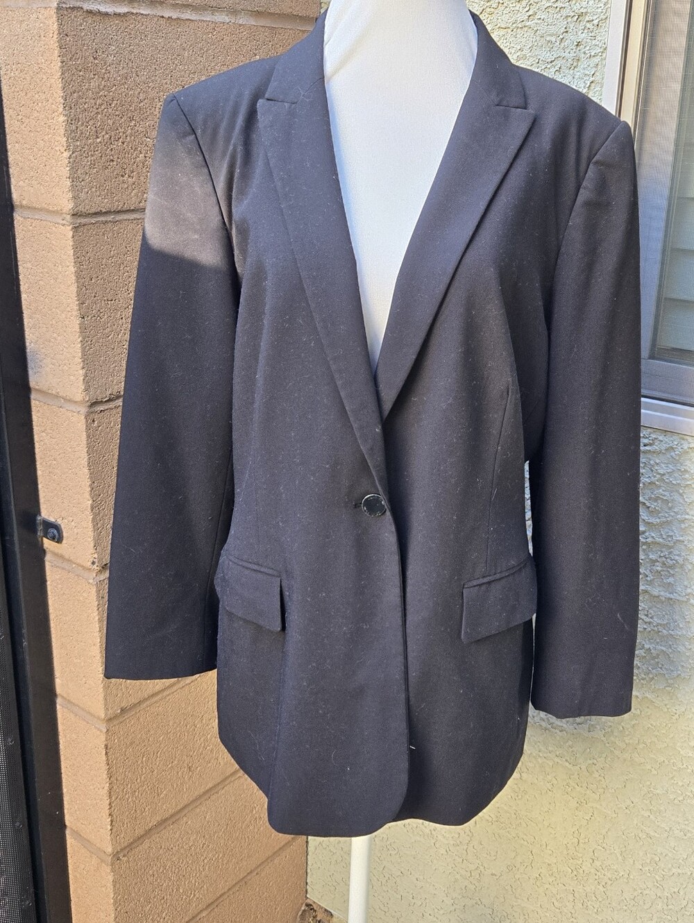 Calvin Klein Black Women's Single-Button Blazer